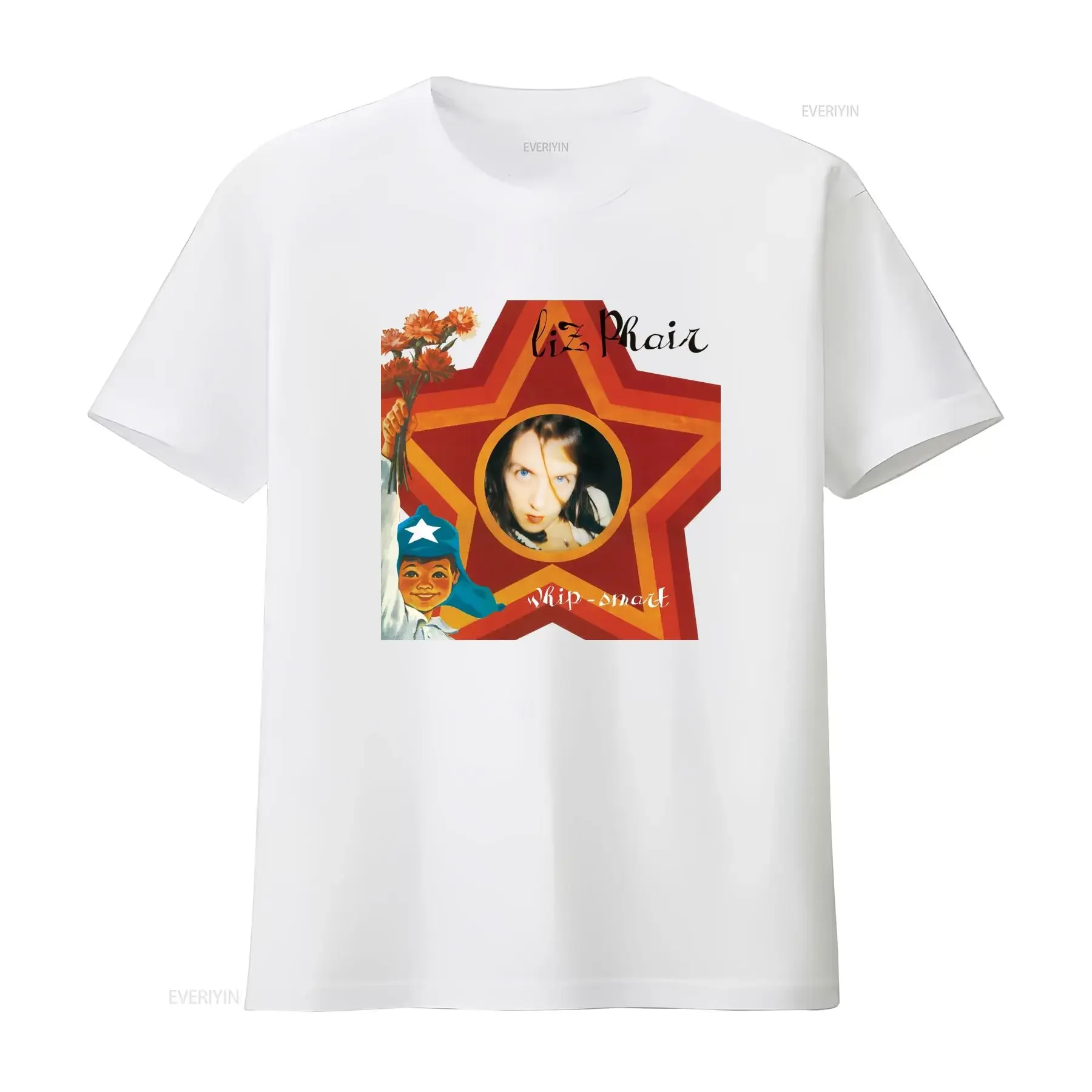 Liz Phair Whip Smart Vintage Style T Shirt with Star and Flower Design for Women All Sizes Available vintage Washed Stylish
