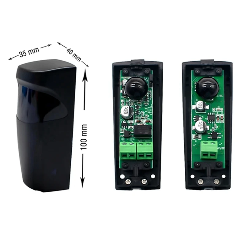 Infrared Sensor Detector For Automatic Gate Barrier Garage Infrared Detector Metal+PVC 1Set