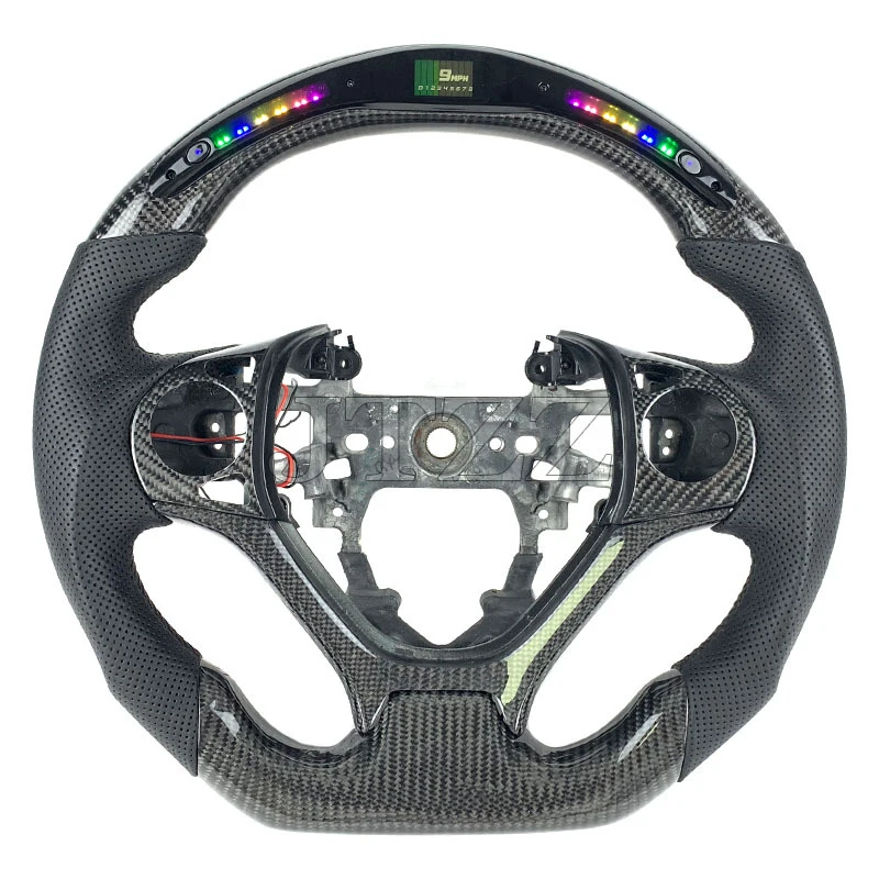 For Honda 9th Generation Civic LED Carbon Fiber Steering Wheel Modification 2013 2014 2015 2016
