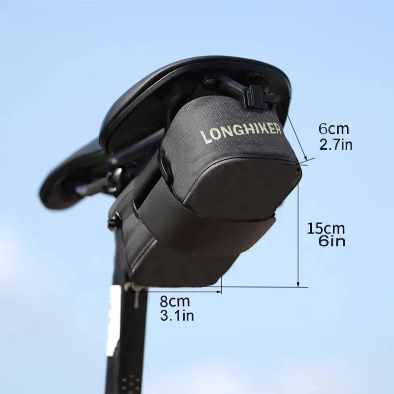 LONGHIKER Waterproof Road Bike Saddle Bag Cycling Under Seat Bag Tool Storage For Bicycle