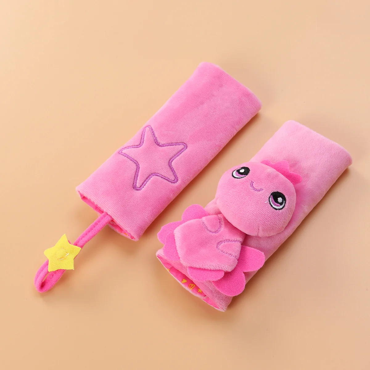 Funda de seguridad para cochecito de dibujos animados, hombrera rosa, almohadillas protectoras antifricción para cochecito, columpio