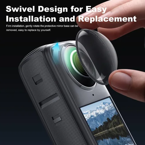 Imagen 2 del producto 1-3 juegos para Insta360 X3 protectores de pantalla de vidrio templado películas de lentes transparentes para cámara Insta 360 X3 películas protectoras de cobertura completa