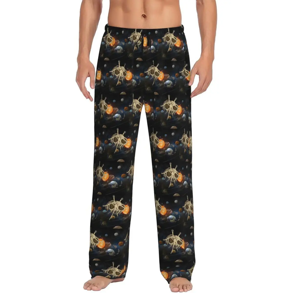 

Изготовленные на заказ пижамные штаны The Flying Spaghetti Monster Flying Spaghetti Monsterism FSM, мужская одежда для сна, штаны для сна с карманами