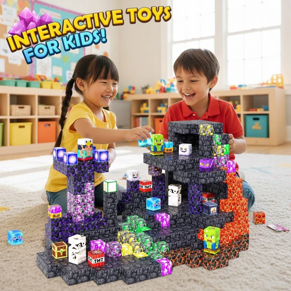 Blocchi magnetici Mattoni creativi La mia famosa scena Set architettonico mondiale Bambini Modello fai da te Giocattolo Regali di Natale per bambini