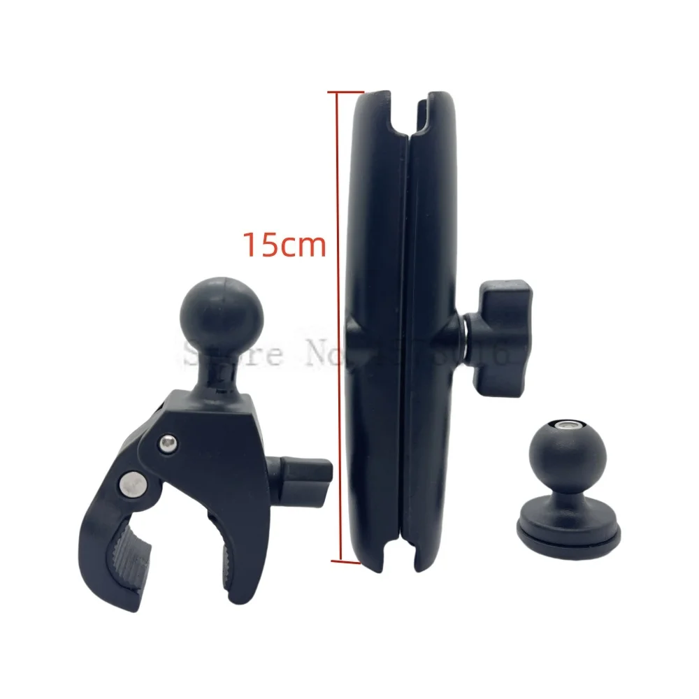 Kit 3 em 1 de 15cm, super braçadeira, soquete duplo, braço, monitor de 1 polegada, suporte de montagem esférica, base de montagem para câmera gopro