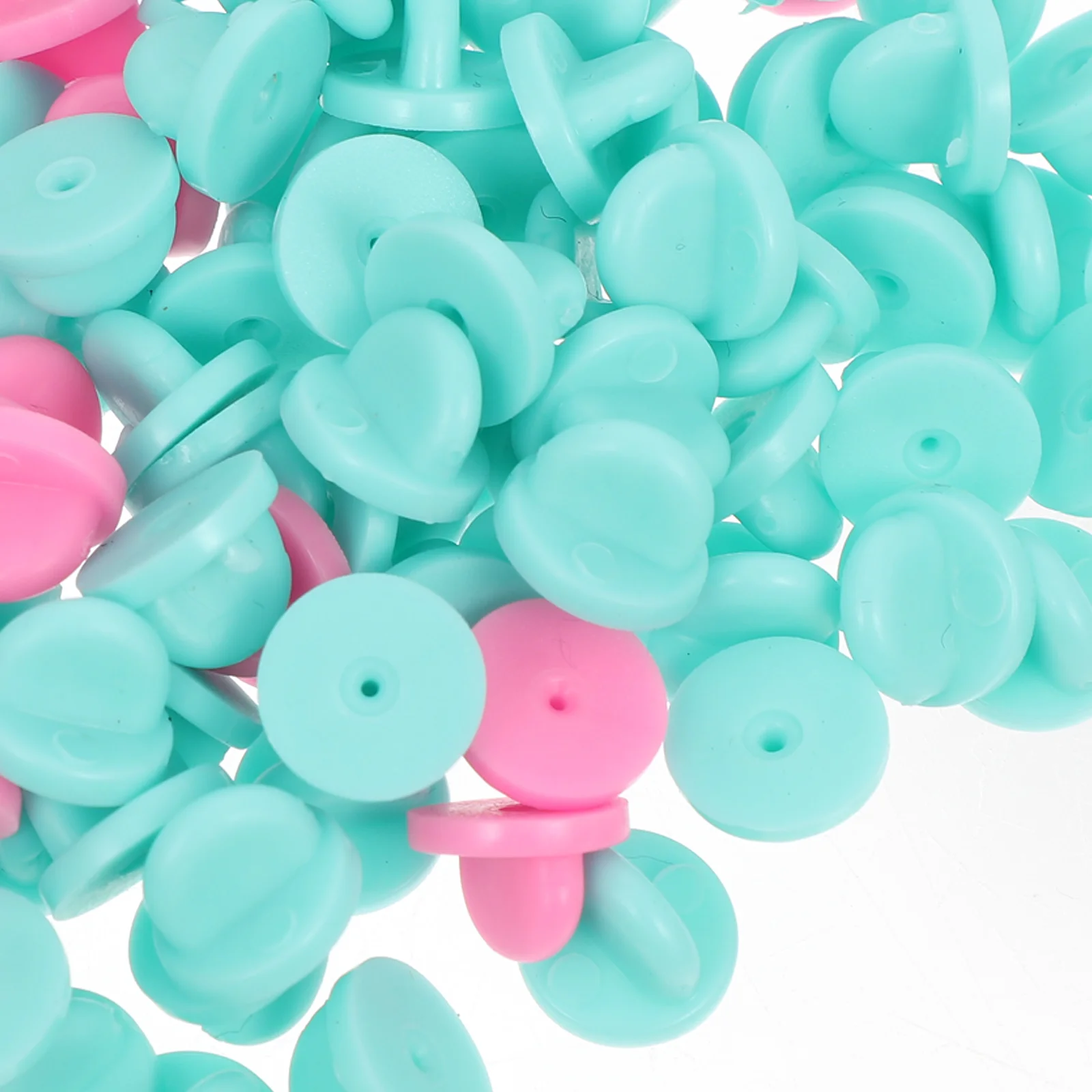 

100 PCS Hat Accessories Rubber Butterfly Metal Badge Caps Tie Tacks Blank with Clutch Back
