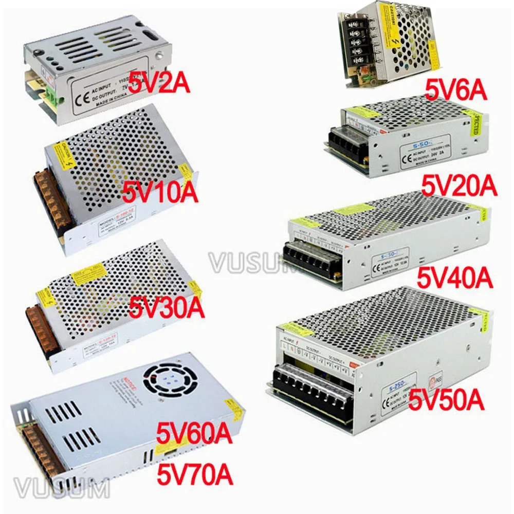 Led Switching power supply power supply Transformer  AC110V-220V to DC 5V 1A 2A 3A 5A 6A 10A 20A 30A 40A 50A 60A 72A Driver