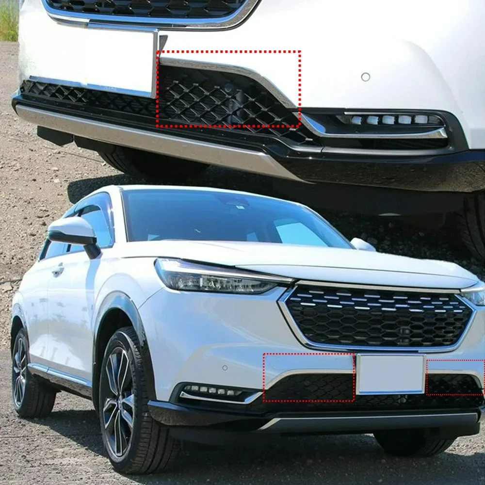 For HONDA VEZEL HR-V 2021 2022 ABS Chrome Front Grille Accent Cover Lower Mesh Trim Molding Styling Bezel Garnish