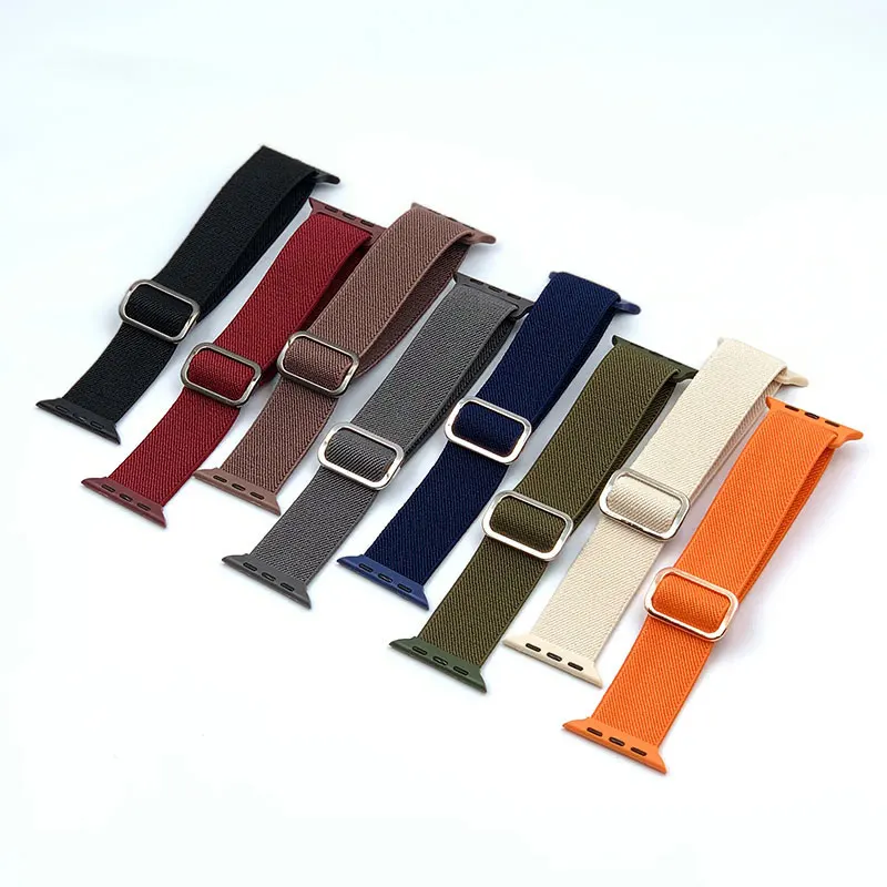 Comfortable Loop Nylon Watch Band Women Scrunchie Wrist Strap For IWatch Ultra 2 Series 10 9 8 7 6 SE All Sizes