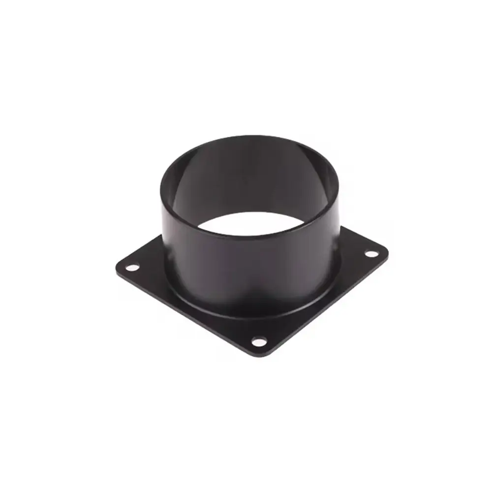 1Pcs 75/100/120/150mm Flange Connector Square Bottom Black Air Inlet And Outlet ABS Pipe Fitting Air Ducting Connection Flange