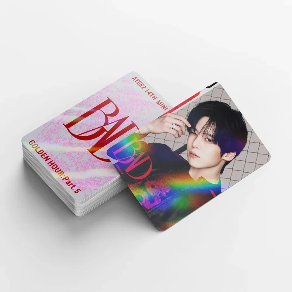 124 Stück Einzelalbum ATEEZ BAD Mini LOMO-Karten Fotokarten HD-Fan-Sammlungskarten Dekorative Geschenke – Detail 5