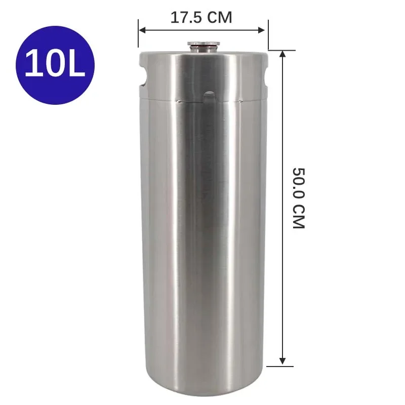 Barril Mini 10L Tapa Tornillo Acero Inoxidable Pared, Portátil Bola Bloqueo Lanza Bebida Kombucha Artesanía Durable