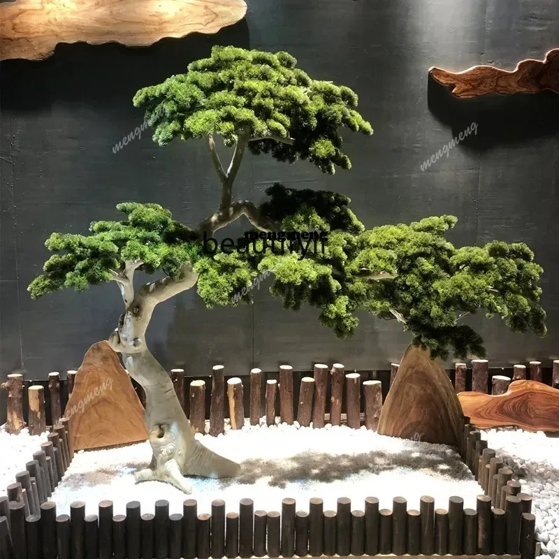 Simulated welcome pine Luo Hansong New Chinese hotel landscape green plants fake tree landscaping ornamentN
