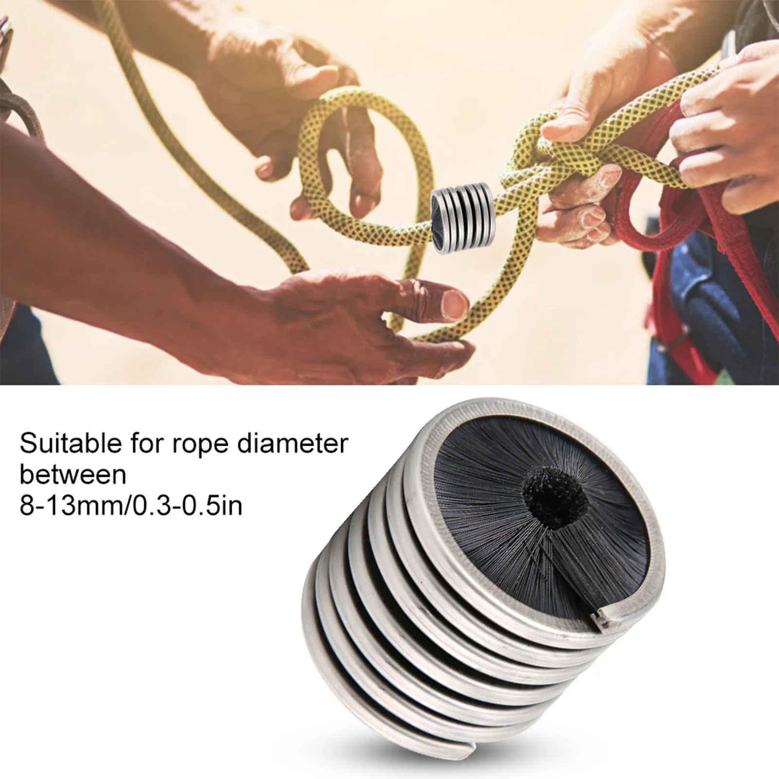 Seilreinigungsbürste für Seile mit einem Durchmesser von 8–13 mm/0,3–0,5 Hnches. Praktisches und langlebiges Outdoor-Kletterseil-Reinigungswerkzeug