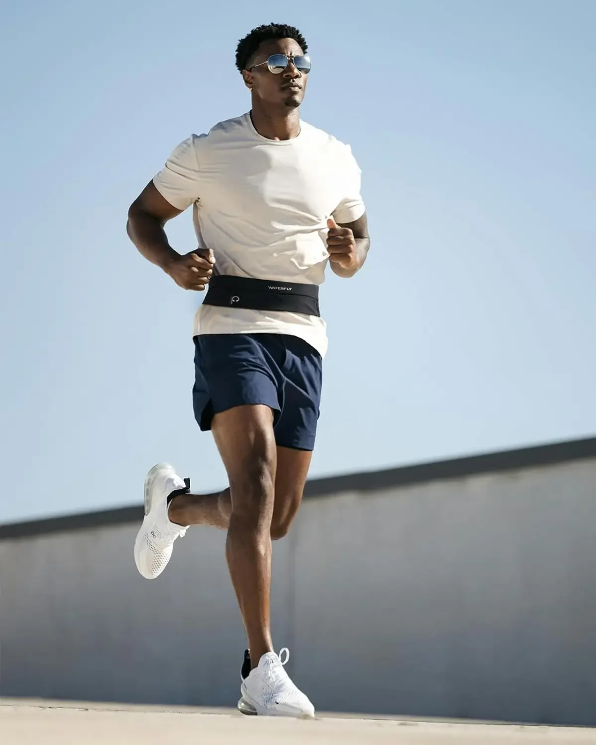 Picture 3: WATERFLY Running Belt Fanny Pack: Slim Waist Bag for Men Women, Workout Fitness Phone Holder for Exercise Marathon Jogging-Black