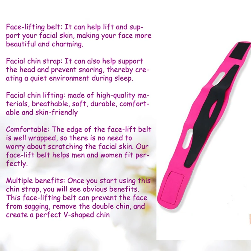 حزام رفع الوجه، ضمادة تنحيف الوجه المرنة على شكل حرف V، حزام رفع الخد للنساء #2