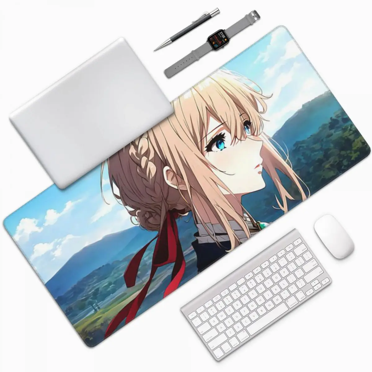

Violet Evergarden японский аниме мультфильм большой коврик для мыши компьютерная клавиатура коврик для мыши игровой ПК ноутбук настольный коврик офисные коврики для стола