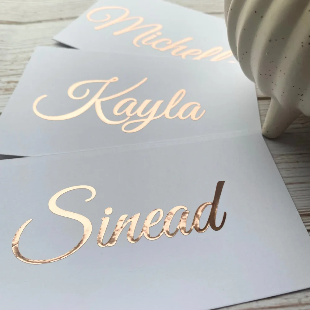 Personalised Name Vinyl Stickers Label Vinyl Decal Glass Wedding Decor Bridesmaid Proposal Gift Box Champagne Flutes Sticker