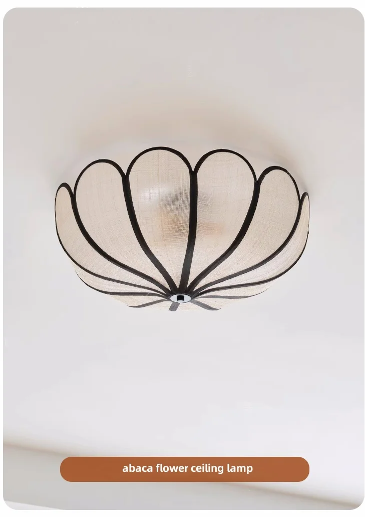 Nordic E27 Wabi Sabi Ceiling Lamp Bedroom Romantic Light