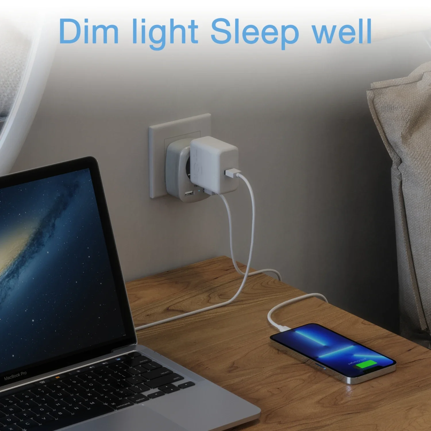 Adaptador de tomada múltipla USB TESSAN 4000W com 1 plugue Schuko e 2 portas USB A fonte de alimentação de carregamento de parede para escritório