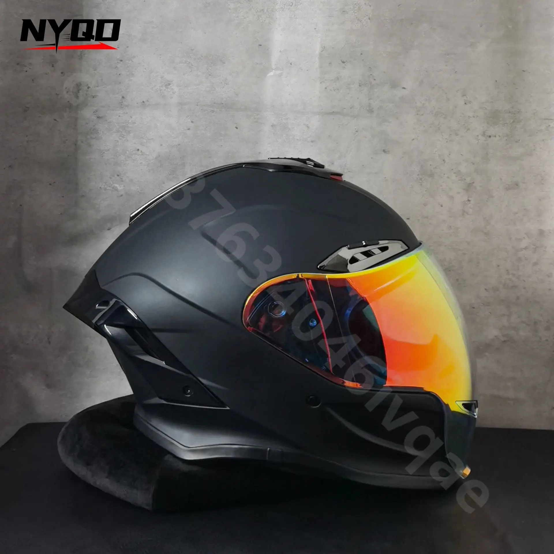 

Motorcycle Full Helmet DOT Certified Double Lens Large Tail Wing Men Women Winter Warmth All Seasons Capacetes Para Moto