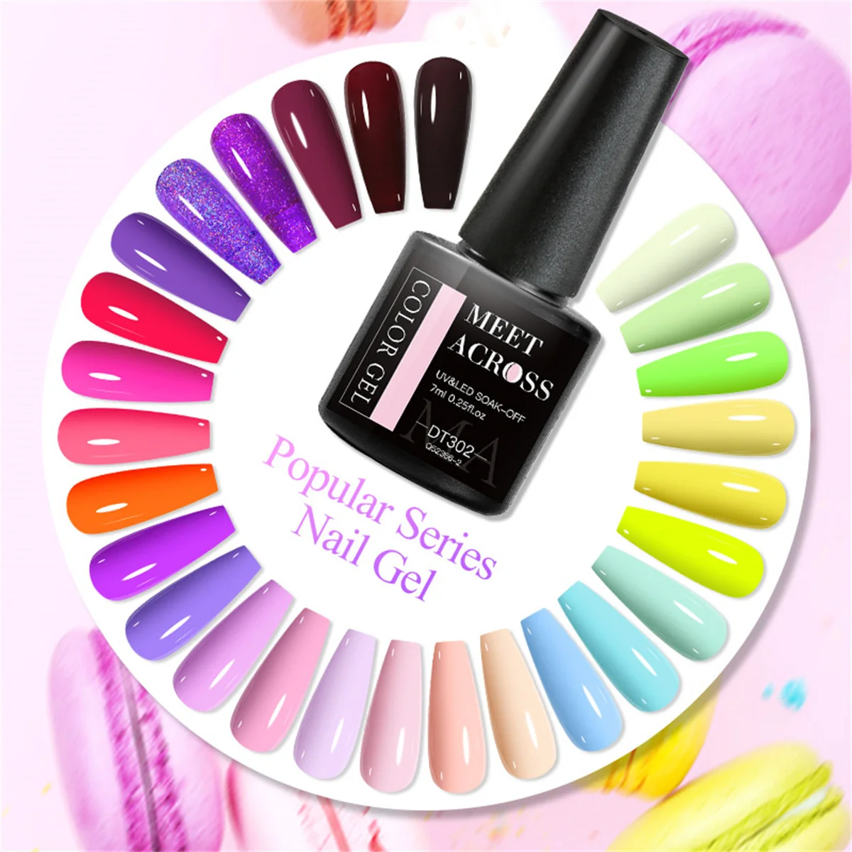 6-teiliges Gel-Nagellack-Set, HEMA-frei, 7 ml, semi-permanent, Soak Off UV-Gel-Lack, Nagelkunst-Dekoration, Sommernägel, Nagelzubehör, DIY