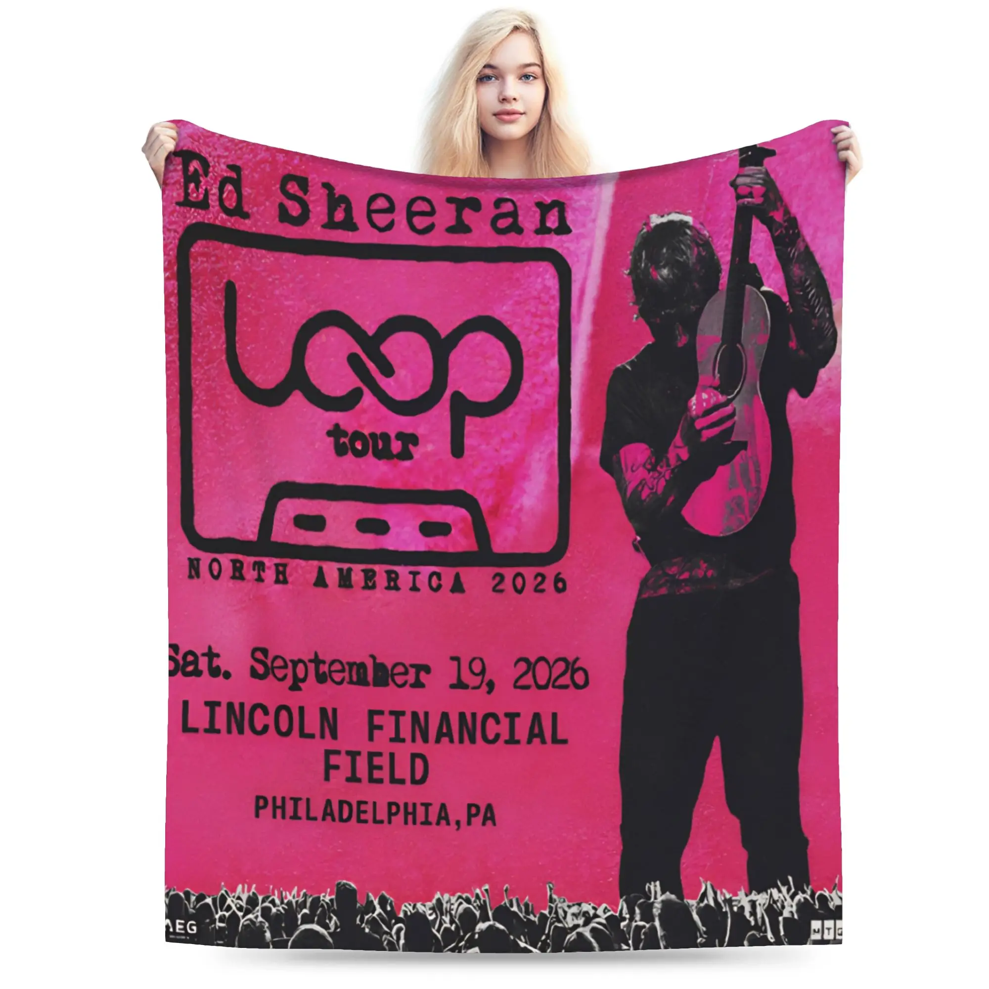 إد شيران حلقة جولة 2026 البطانيات سوبر لينة الفانيلا الاسترخاء الحاضر رمي البطانيات لحاف