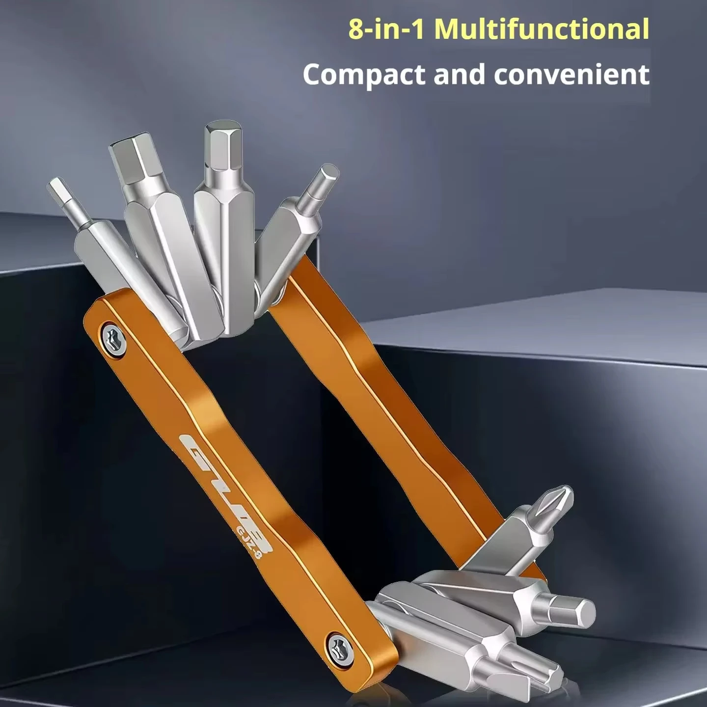 GUB 8 In 1 Portable Folding Tool Bicycle Maintenance Multifunctional Combination Hexagonal Interior For Home Use With 8 Function