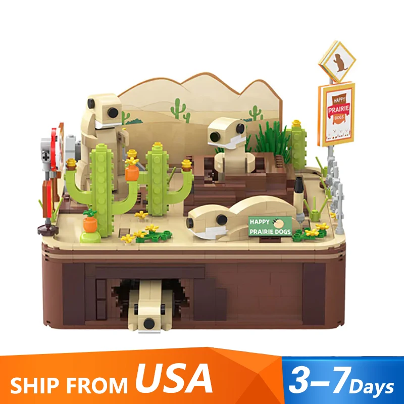 

Creative Expert Groundhog dynamic landscape Model Toy,1148PCS Building Blocks Brick Puzzle Toys Birthday Gift for Kids