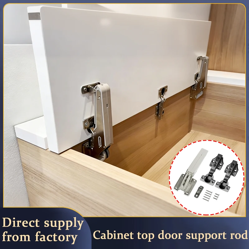 

Adjustable Hydraulic Support For Flip Up Cabinet Door Top Mounted With Free Stop Damping Soft Close And Lift Assistance