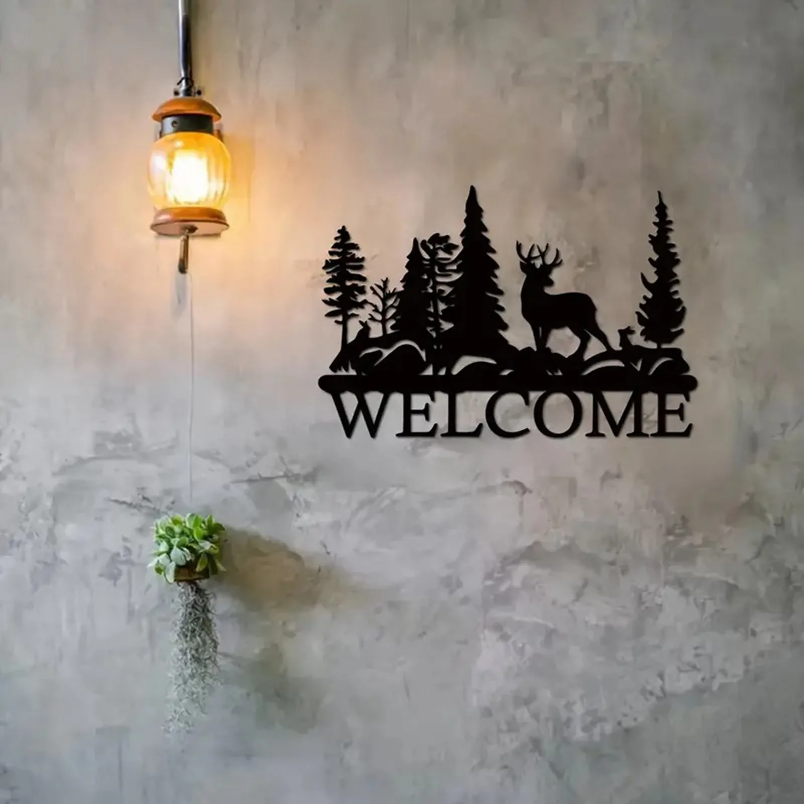 

Modern Black Metal Pendant Art Home Decoration 2024 Living Room Fashion Welcome Home Unique Vintage Christmas Paper Decorations