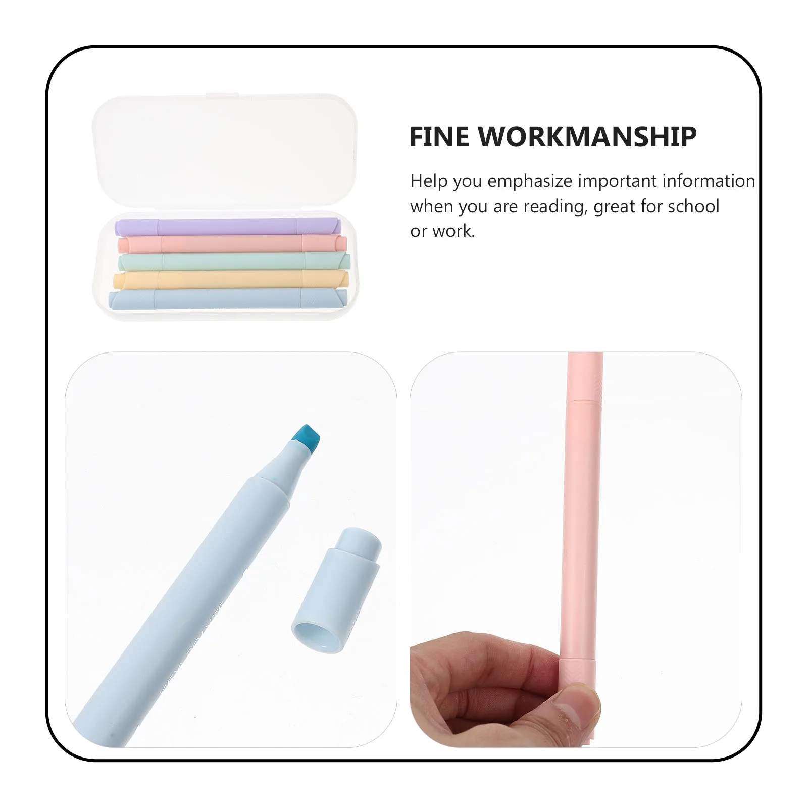 Pena Stabilo Plastik Perlengkapan Sekolah Jurnal Portabel Multifungsi Penanda Buku Tempel Rumah Tangga Kerja Air Tahan Lama