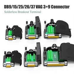 RS232 DB9 DB15 DB25 DB26/37 Breakout Connector Solderless 9Pin 15Pin 25Pin 26Pin 37Pin D-SUB Connectors 3 + 9 VGA ชายหญิงปลั๊ก