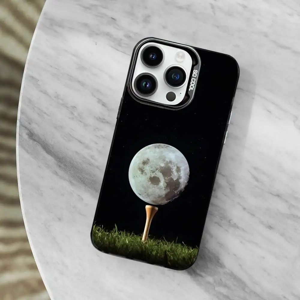 Coque de téléphone de Golf de sport moderne pour iPhone SE,13,XS,14,17,15,Mini,Pro,MAX,12,11,16, coque en Silicone noir mat
