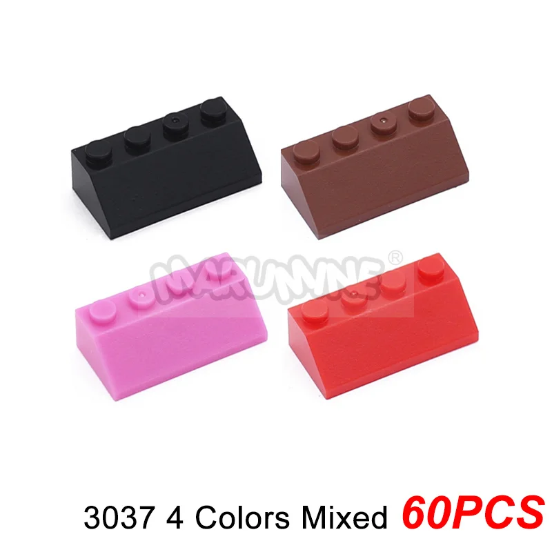 บล็อก MOC แบบลาดเอียง 1x2 2x4 2x3 ตัวต่อ DIY สำหรับสร้างบ้านเมือง หลังคา ใช้ร่วมกับ 3037 3040 4286 4460 60481 3676 2449