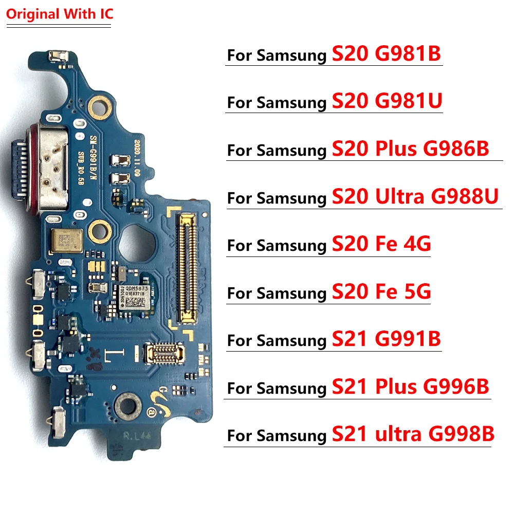 New Quick Charge USB Charger Dock Connector Board Charging Port Flex Cable For Samsung S21 Ultra S20 Plus S20 Fe 4G 5G