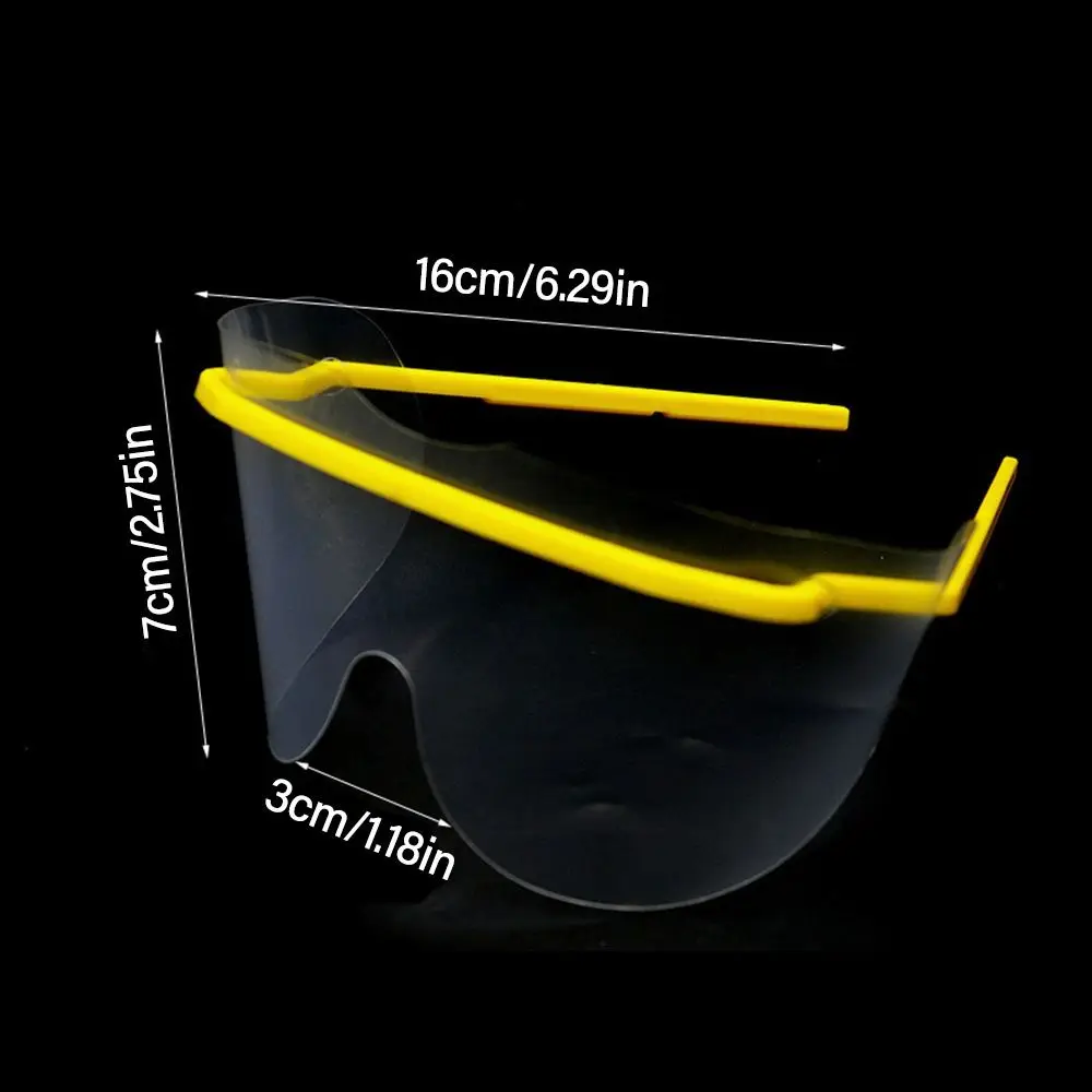 10PCS Dental Materials Disposable Protective Goggles Frameless Anti-spray Safety Visor Multicolor Anti Fog Half Face Shield