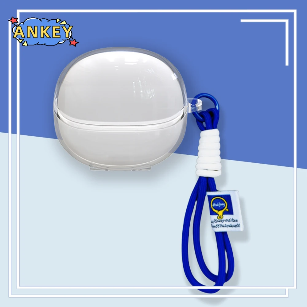 Case for QCY HT10 AilyBuds Pro+ Protective Nylon Lanyard HT10 Soft Cover Shells Anti Dust Sleeve Hand Rope Strap Accessories