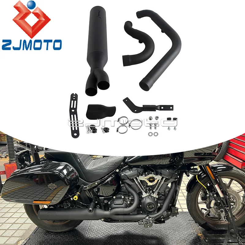 

Выхлопная система 2-в-1 с увеличенным диаметром, ступенчатая, от 1 3/4 до 2 дюймов, глушитель из нержавеющей стали 304 для Harley M8 Softail Low Rider ST 117 FXLRST 2025 26