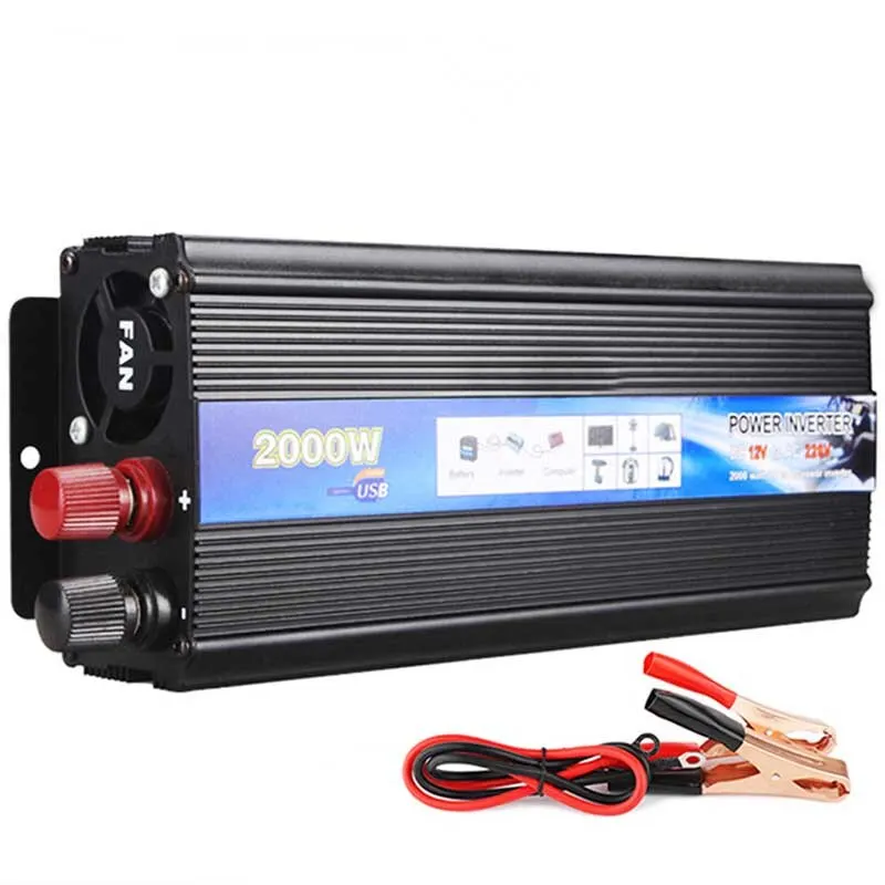 

500W/1000W/2000W Car Inverter 12V 220V Power Inverter DC To AC 12V To 220V Car Voltage Converter with USB Charger