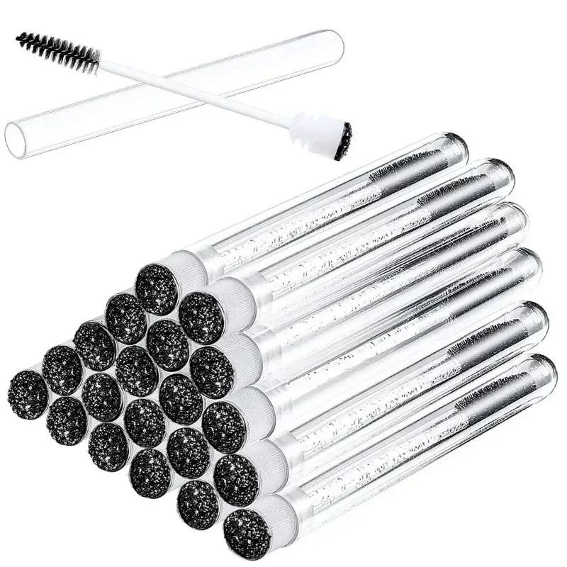 50 Stück Wiederverwendbare Wimpernbürsten mit Verlängerungsröhrchen für Einweg-Mascara-Stäbchen und Augenbrauen-Applikatoren – Detail 4