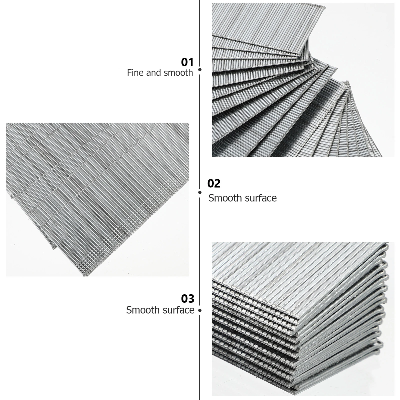 

1600pcs Straight Nails Galvanized Heavy Duty Furniture Decoration Trim Silver Non Sticking Smooth Surface Versatile