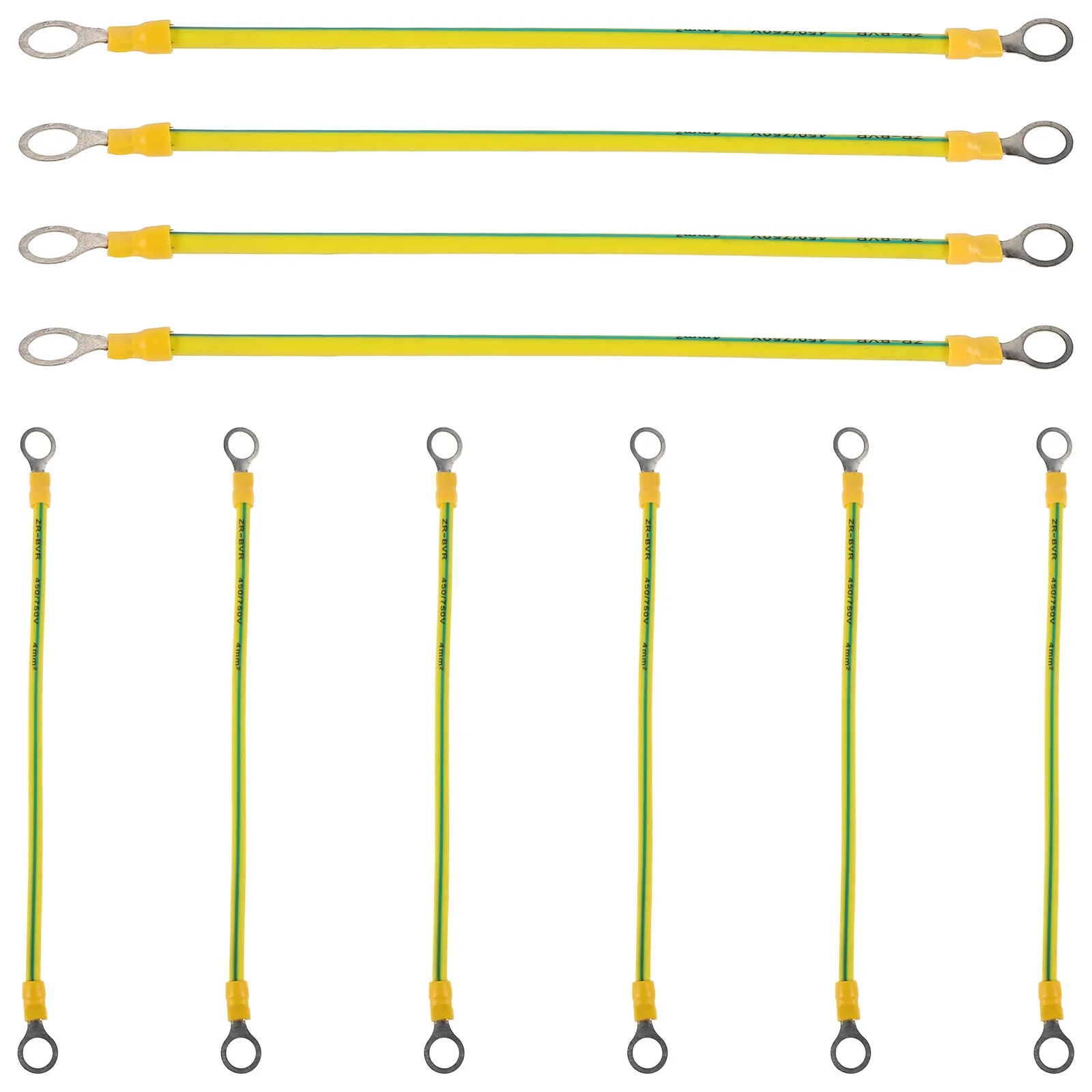 

10Pcs Ground Wire Copper Core PVC Insulation for Car Grounding Cable Reliable Connection Photovoltaic Panel Use