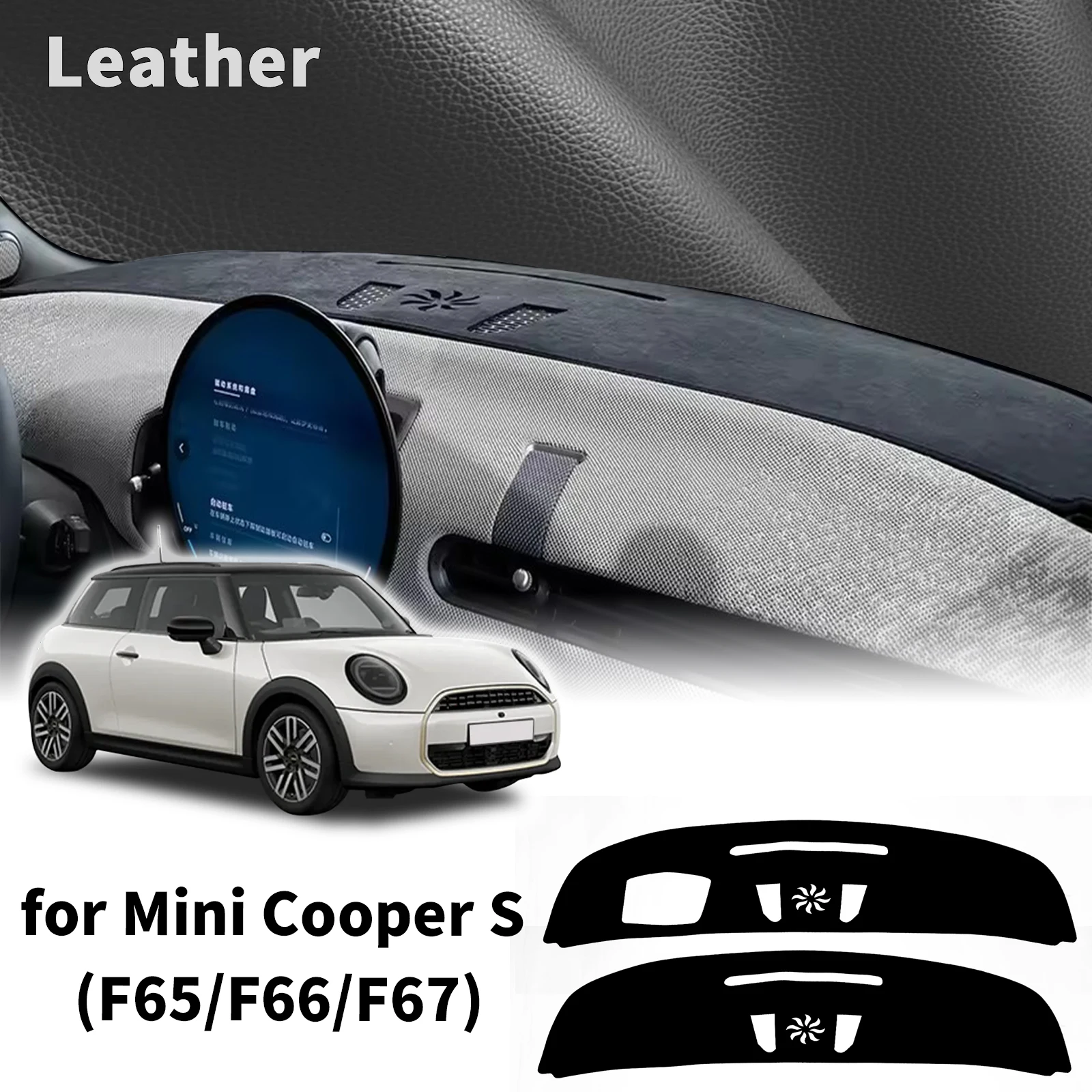 

for BMW Mini Cooper S 2026 2025 2024 F65 F66 F67 Car Dashmat Dashboard Cover Pad DashMat Sunshade Protective Carpet Accessories
