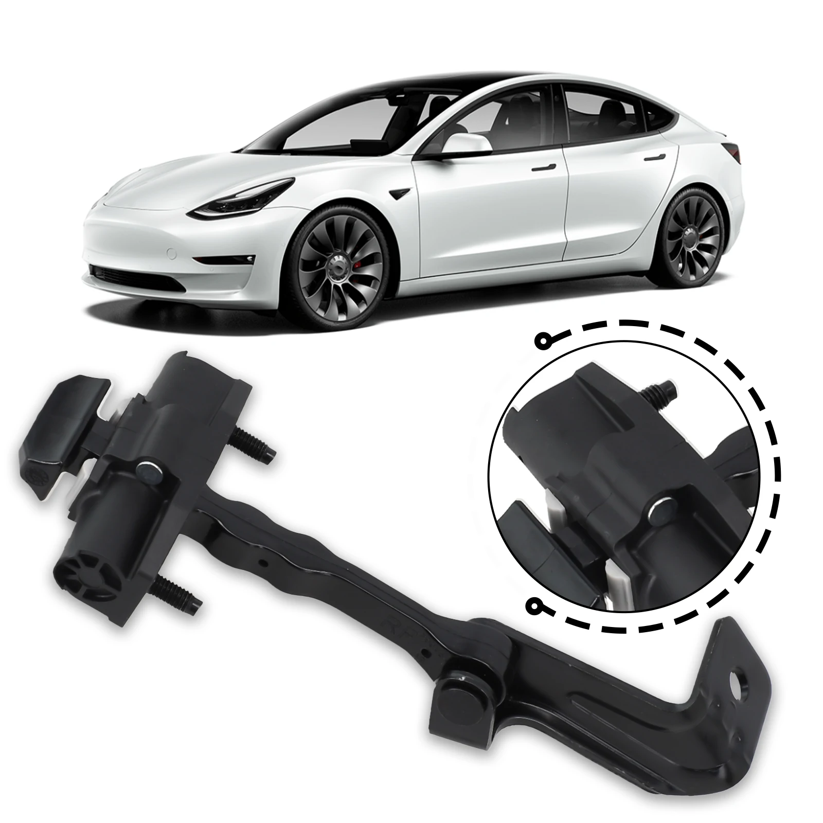 Zamiennik dla Tesla Model 3 17-21 Check Stop Strap Wewnętrzny panel drzwi Metalowy plastikowy panel drzwi wewnętrznych Akcesorium