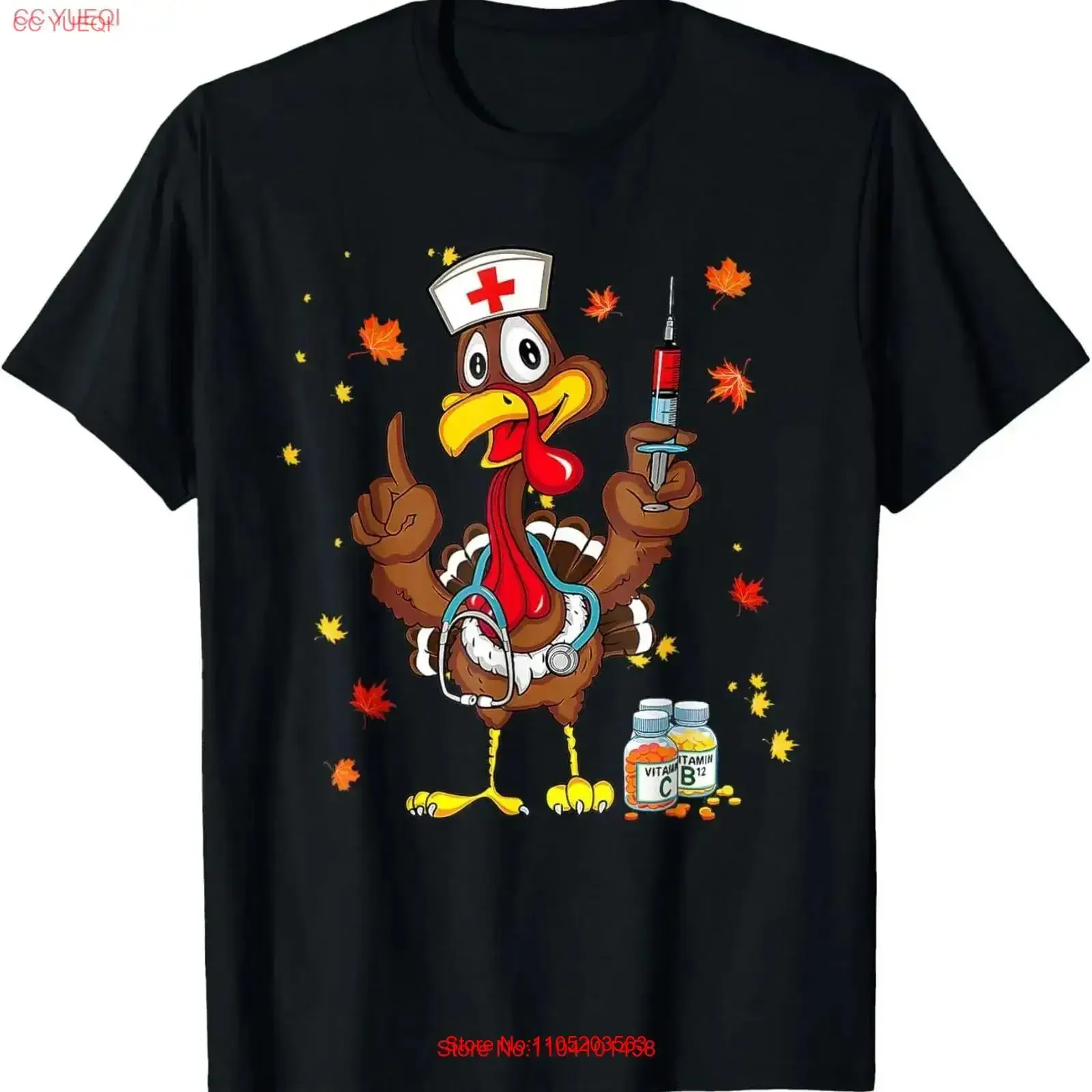 Thanksgiving Scrub Tops Turkey Nurse Holiday Nursing T Shirt vintage Washed Soft fashion designer clothes homme Casual