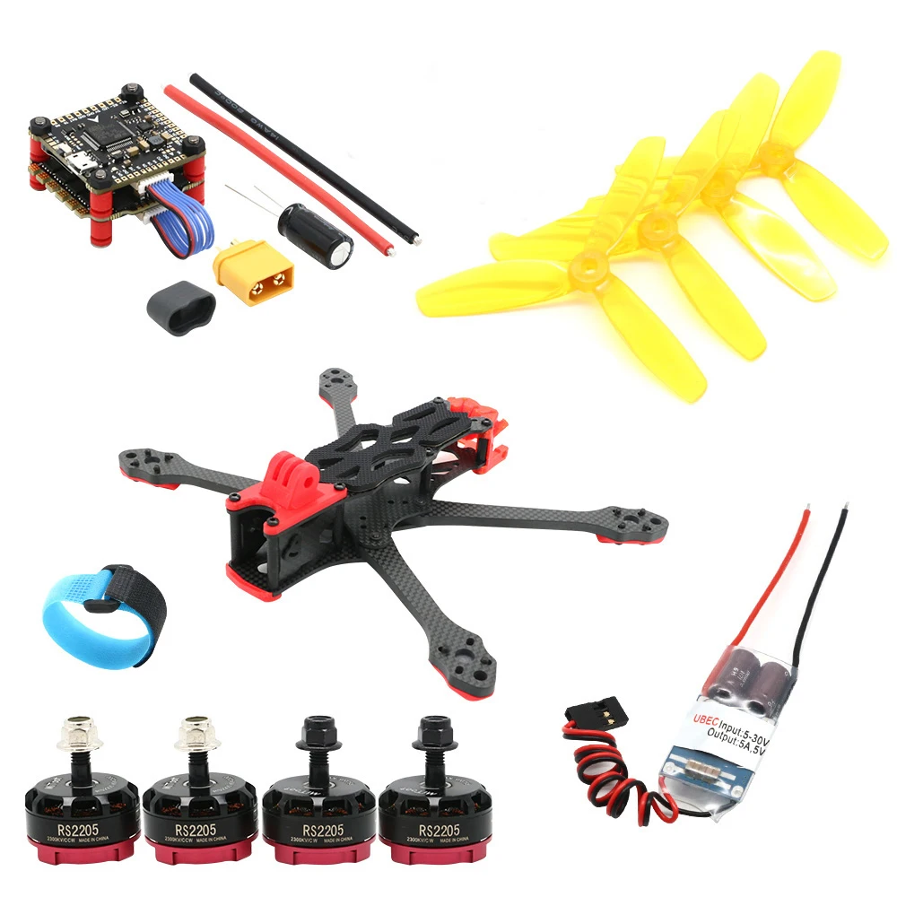 

5 Inch 250mm 5" Carbon Fiber Frame Kit 2206 2300KV Motor 45A 4in1 ESC & F4 V3S Plus FOR APEX DC HD FPV Freestyle RC Racing Drone