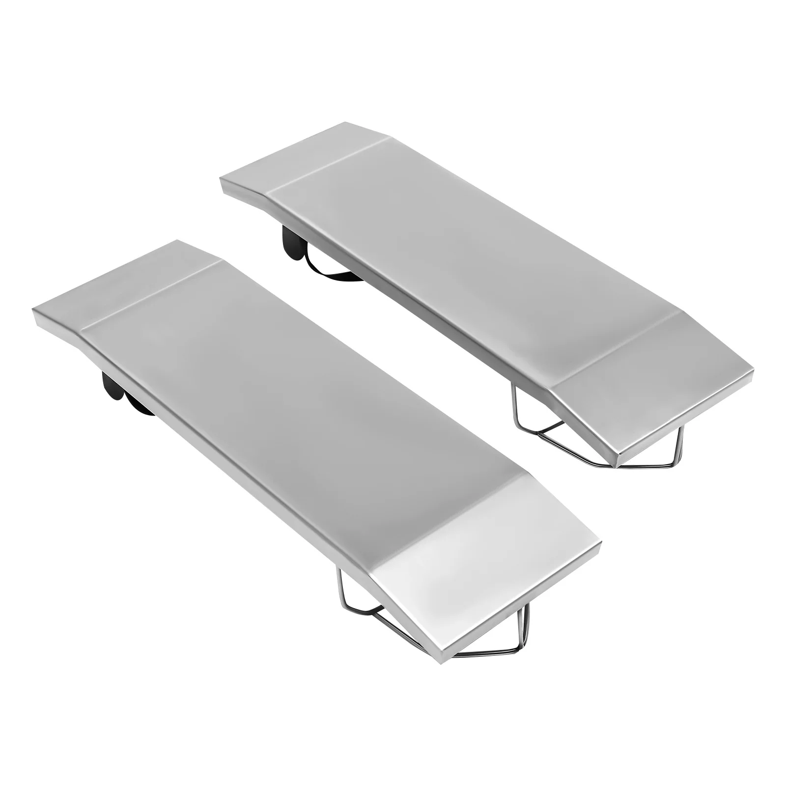 Concrete Knee Boards Slider Knee Boards 30'' x 8'' Kneeler Board Stainless Steel Pair Moving Sliders with Concrete Knee Pads