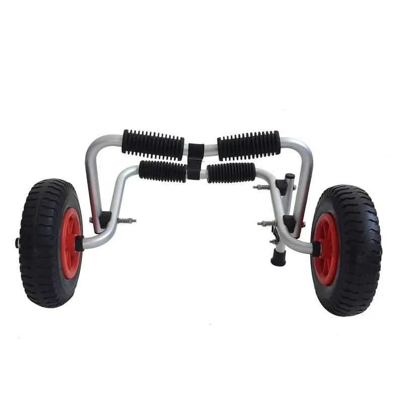 Folding Trolley Kayak Trailers Aviation Aluminum Foldable Sit-on-top Kayak Canoe Inflatable Wheels Sandy Beach Y02013B SJ