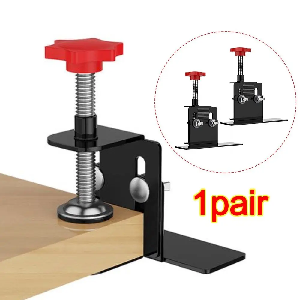 

1pair Aluminum Alloy Cabinet Door Mounting Jig Multi-functional Adjustable Cabinet Hinge Jig Universal Cabinet Frame Jig
